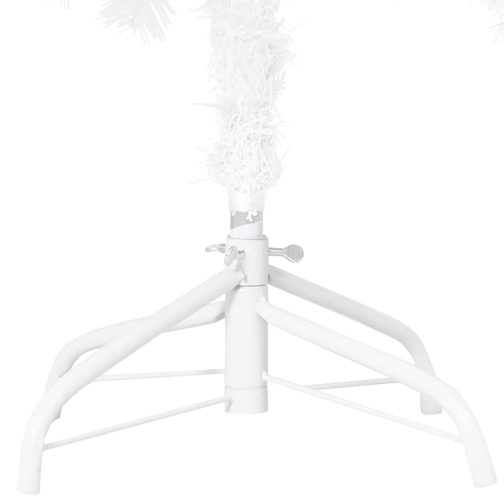 Albero di Natale Preilluminato con Palline Bianco 120 cm PVC
