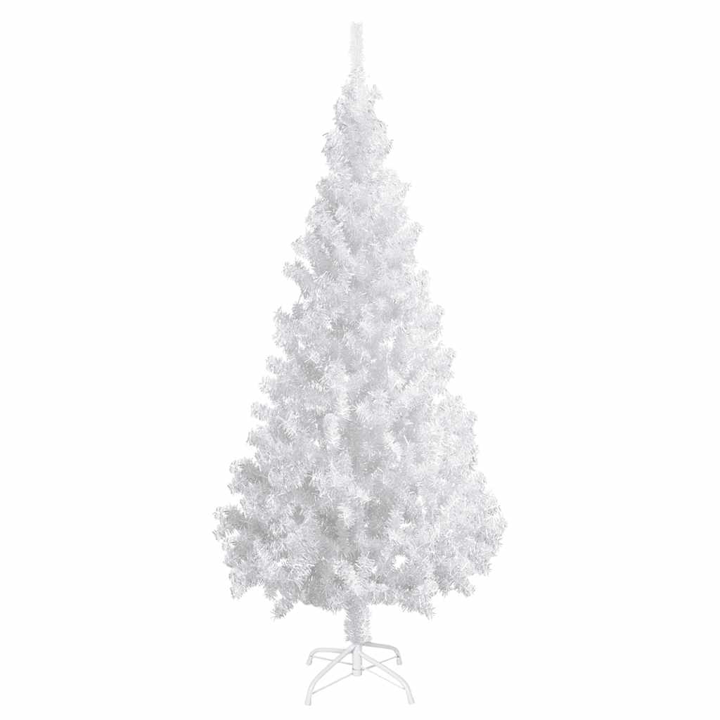 Albero di Natale Preilluminato con Palline Bianco 180 cm PVC