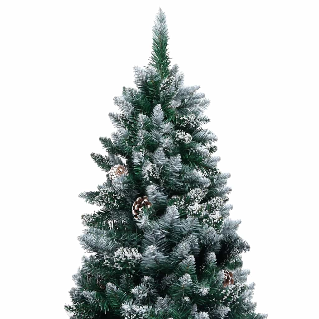 Albero di Natale Artificiale con LED e Set di Palline e Pigne 240 cm