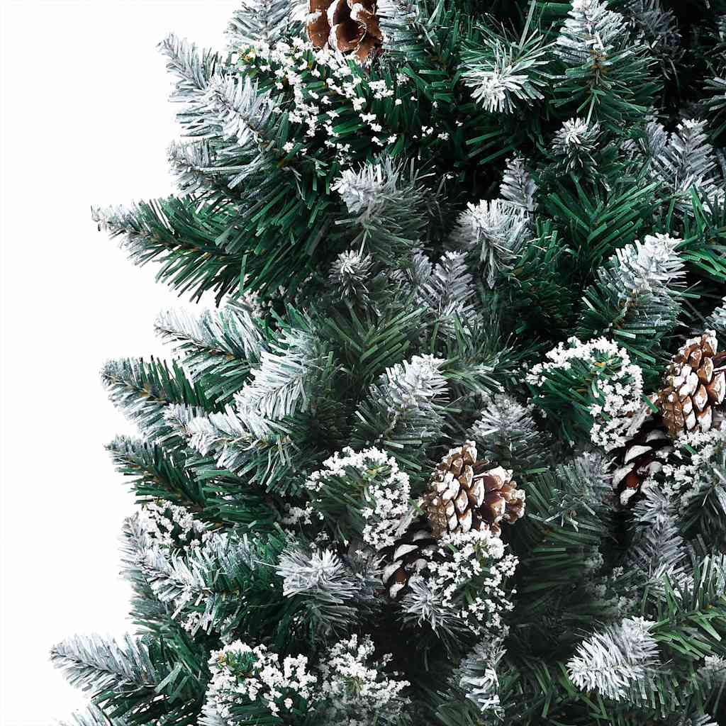 Albero di Natale Artificiale con LED e Set di Palline e Pigne 240 cm