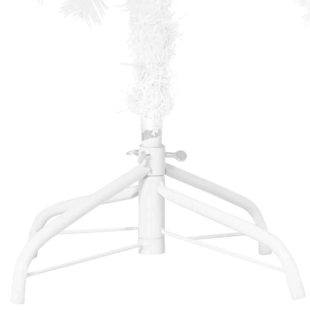 Albero di Natale Preilluminato con Palline Bianco 120 cm PVC