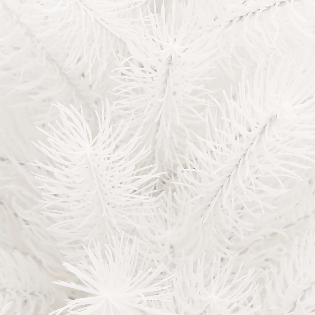 Albero di Natale Preilluminato con Palline Bianco 65 cm