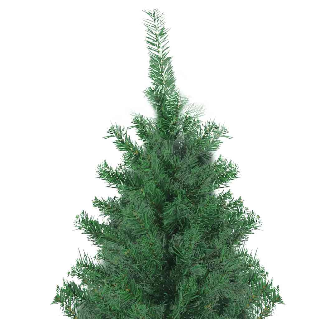 Albero di Natale Preilluminato con Palline Verde 500 cm