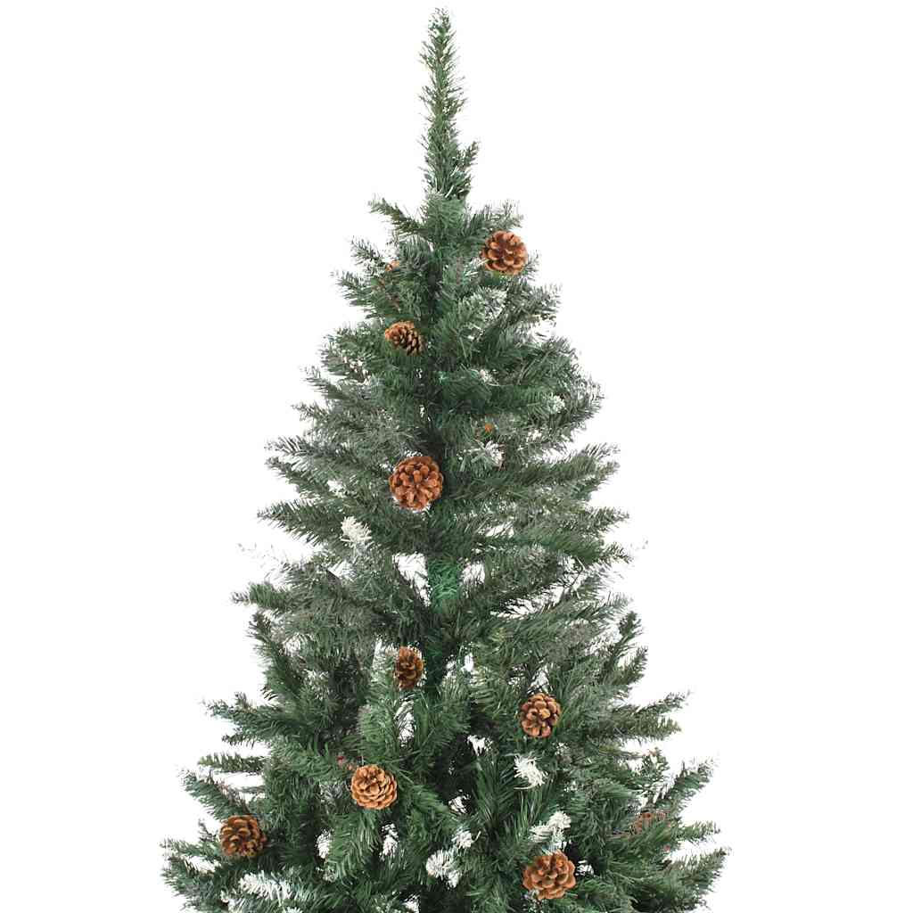 Albero di Natale Artificiale Preilluminato con Palline 150 cm