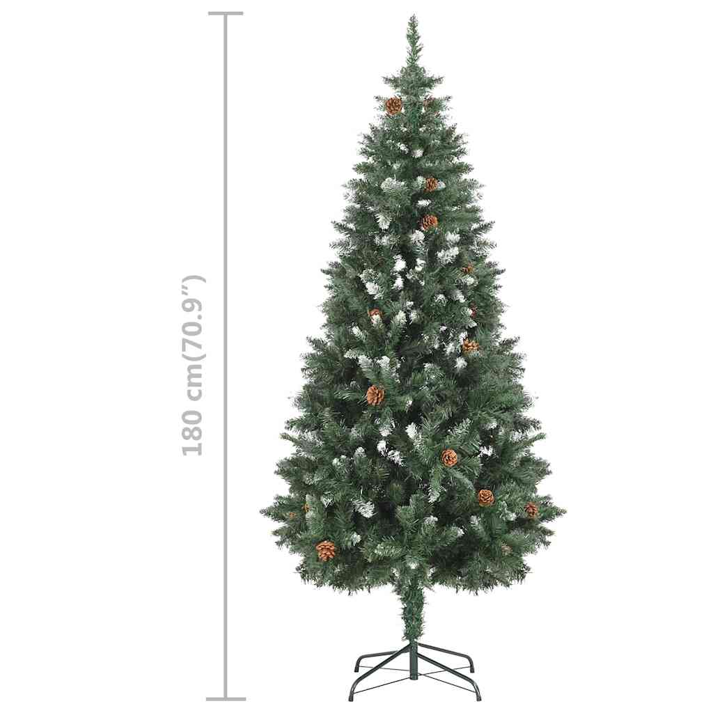 Albero di Natale Preilluminato con Palline 180 cm