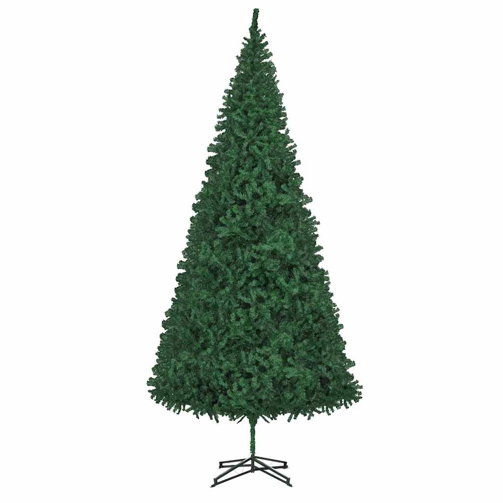 Albero di Natale Preilluminato con Palline Verde 500 cm