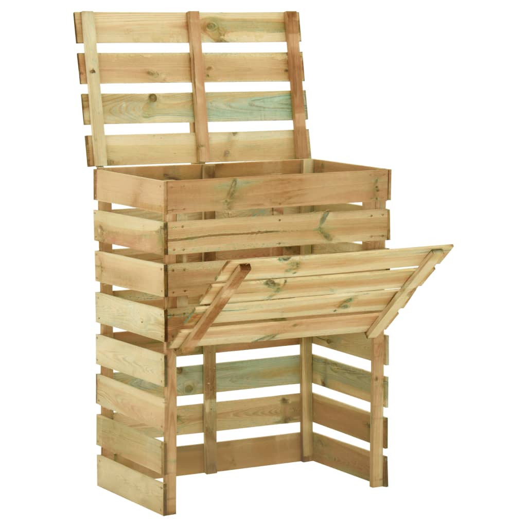 Compostiere da Giardino Doghe 4 pz 80x50x100 cm Pino Impregnato
