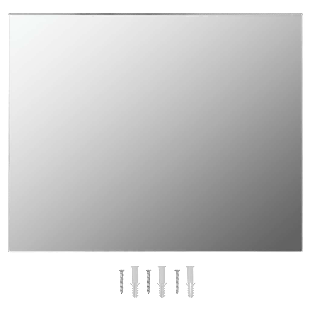 Specchio Parete Rettangolare Senza Cornice con Luci LED Vetro