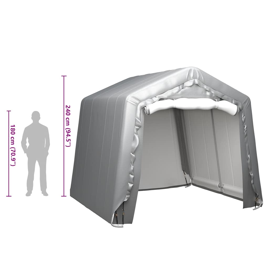 Tenda Capannone 240x240 cm in Acciaio Grigio