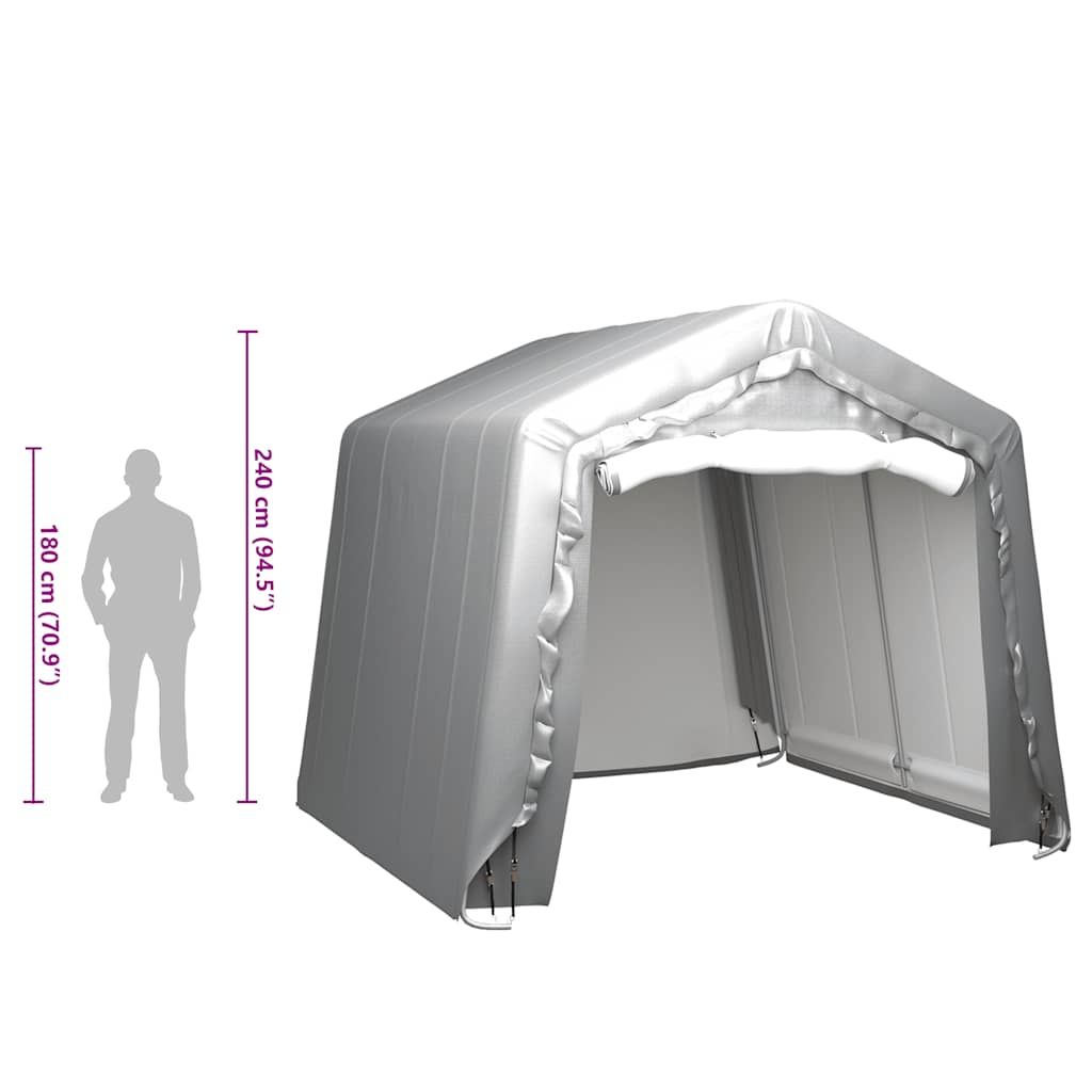Tenda Capannone 300x300 cm Grigio Acciaio