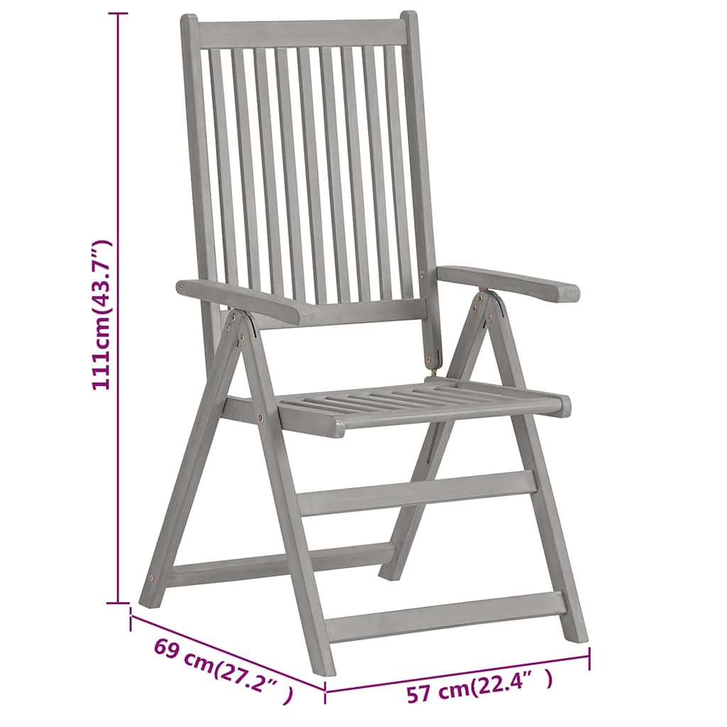 Set da Pranzo per Giardino 5 pz in Legno Massello di Acacia
