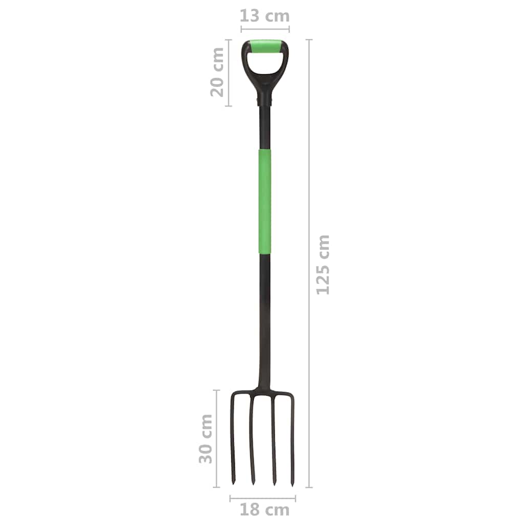 Set di Attrezzi da Giardinaggio 4 pz Impugnatura a D in Acciaio