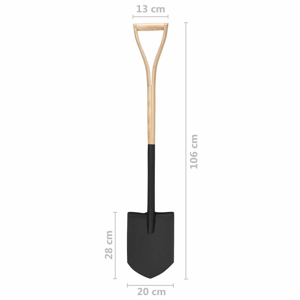 Set Attrezzi Giardinaggio 4pz Impugnatura YD Acciaio e Frassino