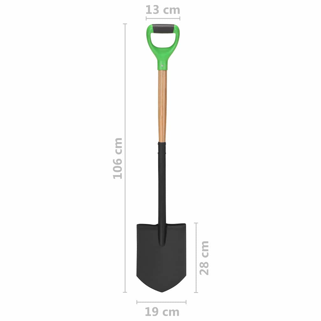 Set Attrezzi Giardinaggio 4pz Impugnatura D Acciaio Legno Duro