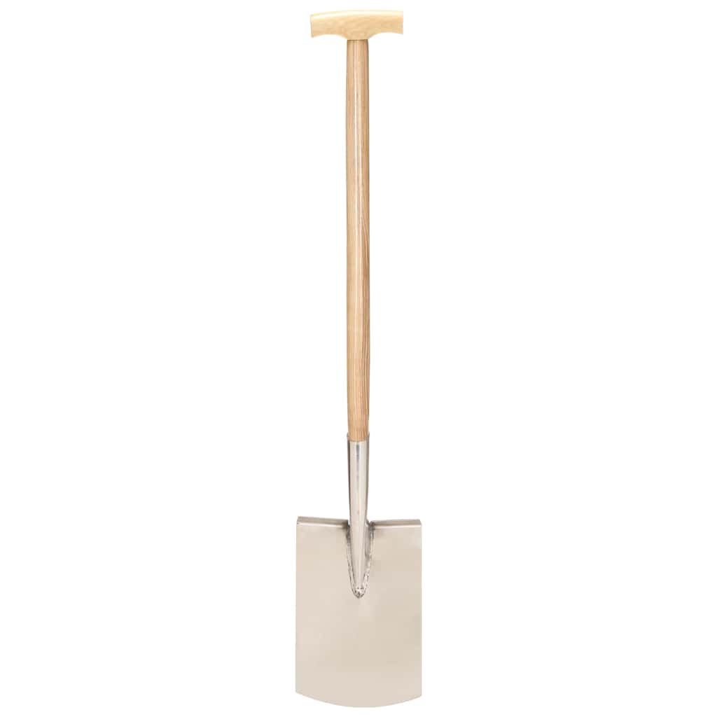 Set Attrezzi Giardinaggio Impugnatura T Acciaio Inox e Frassino