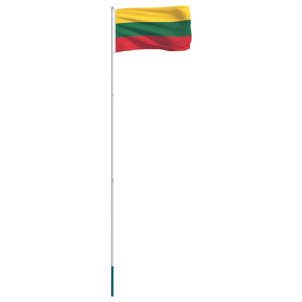 Bandiera della Lituania con Pennone in Alluminio 4 m
