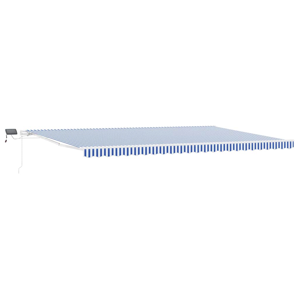 Tenda retrattile Blu e Bianco 600 × 300 cm