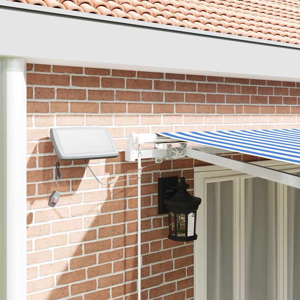 Tenda retrattile Blu e Bianco 600 × 300 cm