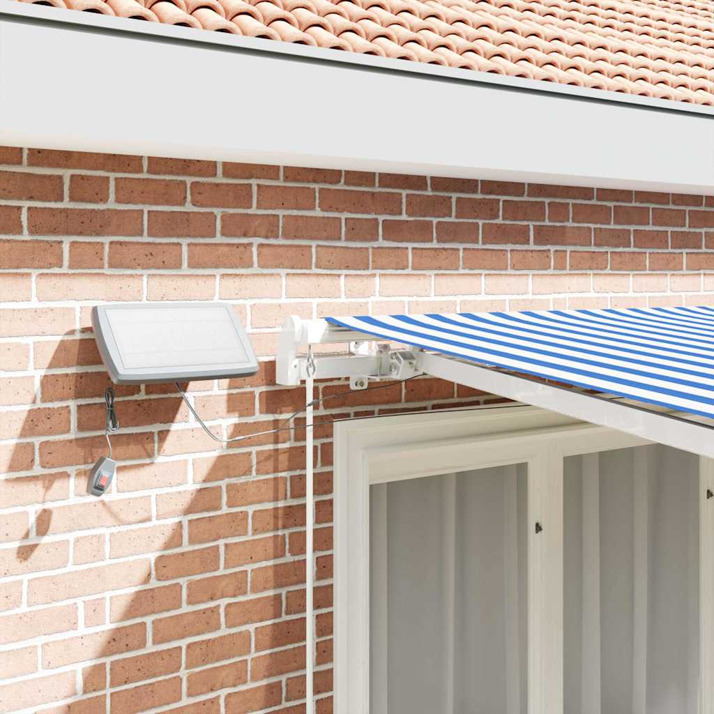 Tenda retrattile Blu e Bianco 350 x 250 cm