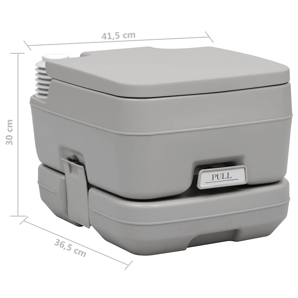 Toilette Portatile da Campeggio con Tenda 10+10 L