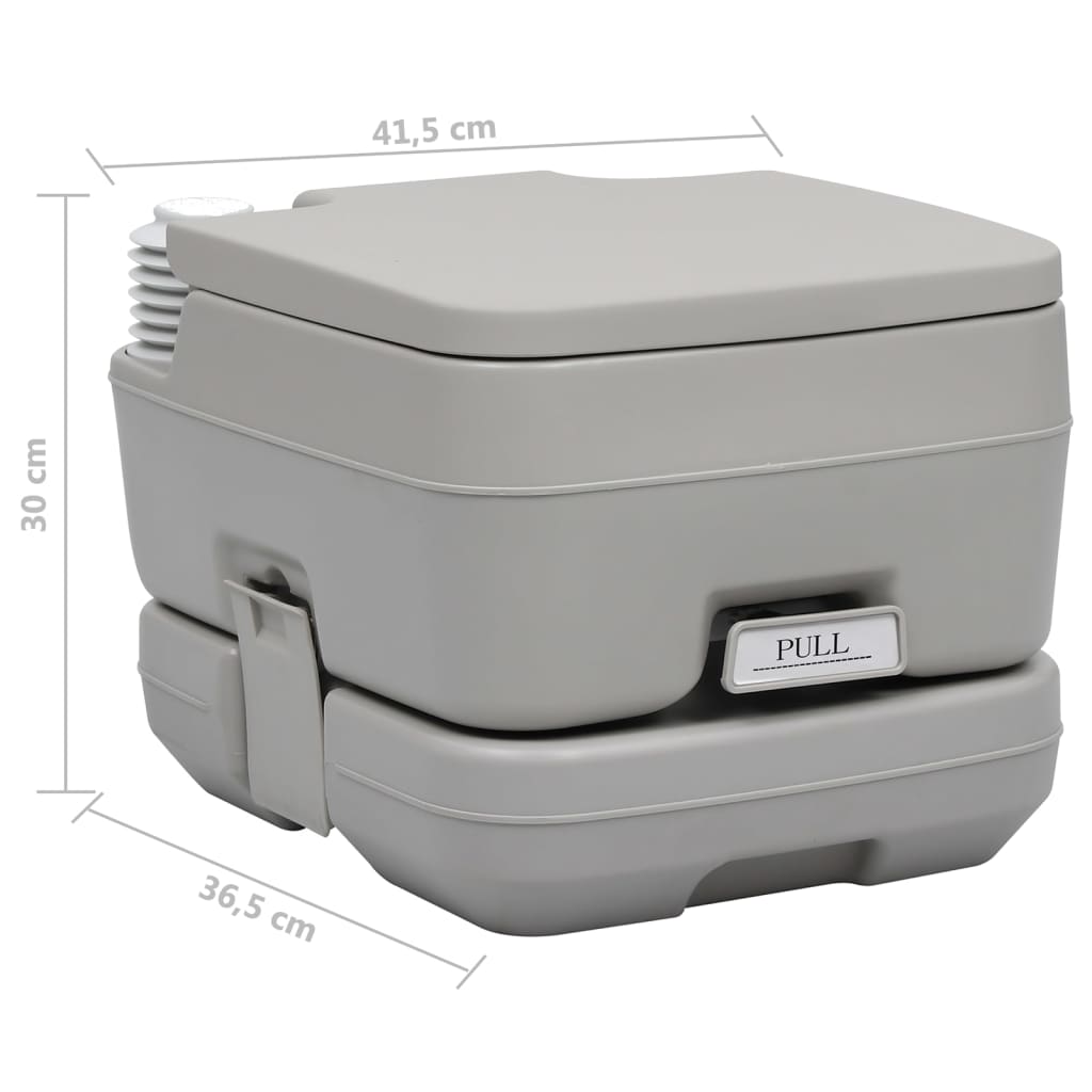 Toilette Portatile da Campeggio con Tenda 10+10 L