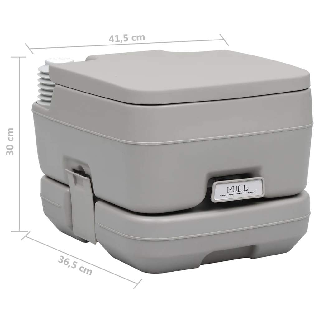 Toilette Portatile da Campeggio con Tenda 10+10 L
