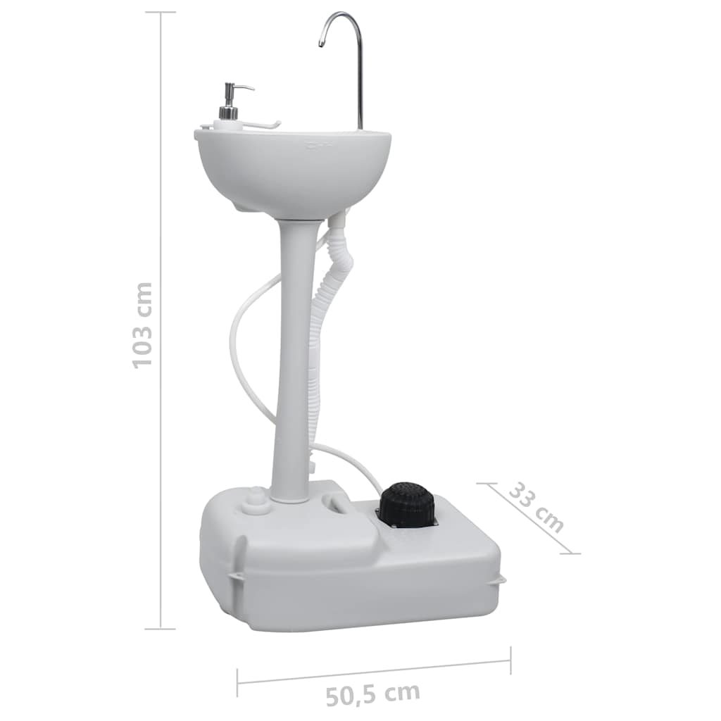 Lavandino con Supporto Portatile da Campeggio con Tenda 20 L