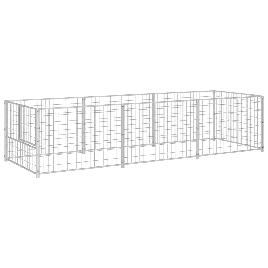 Gabbia per Cani Argento 3 m² in Acciaio
