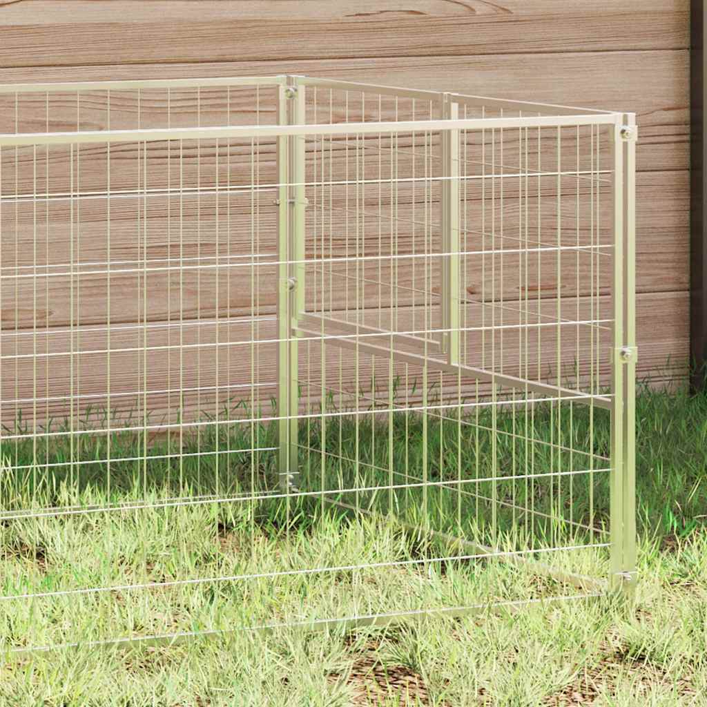 Gabbia per Cani Argento 3 m² in Acciaio