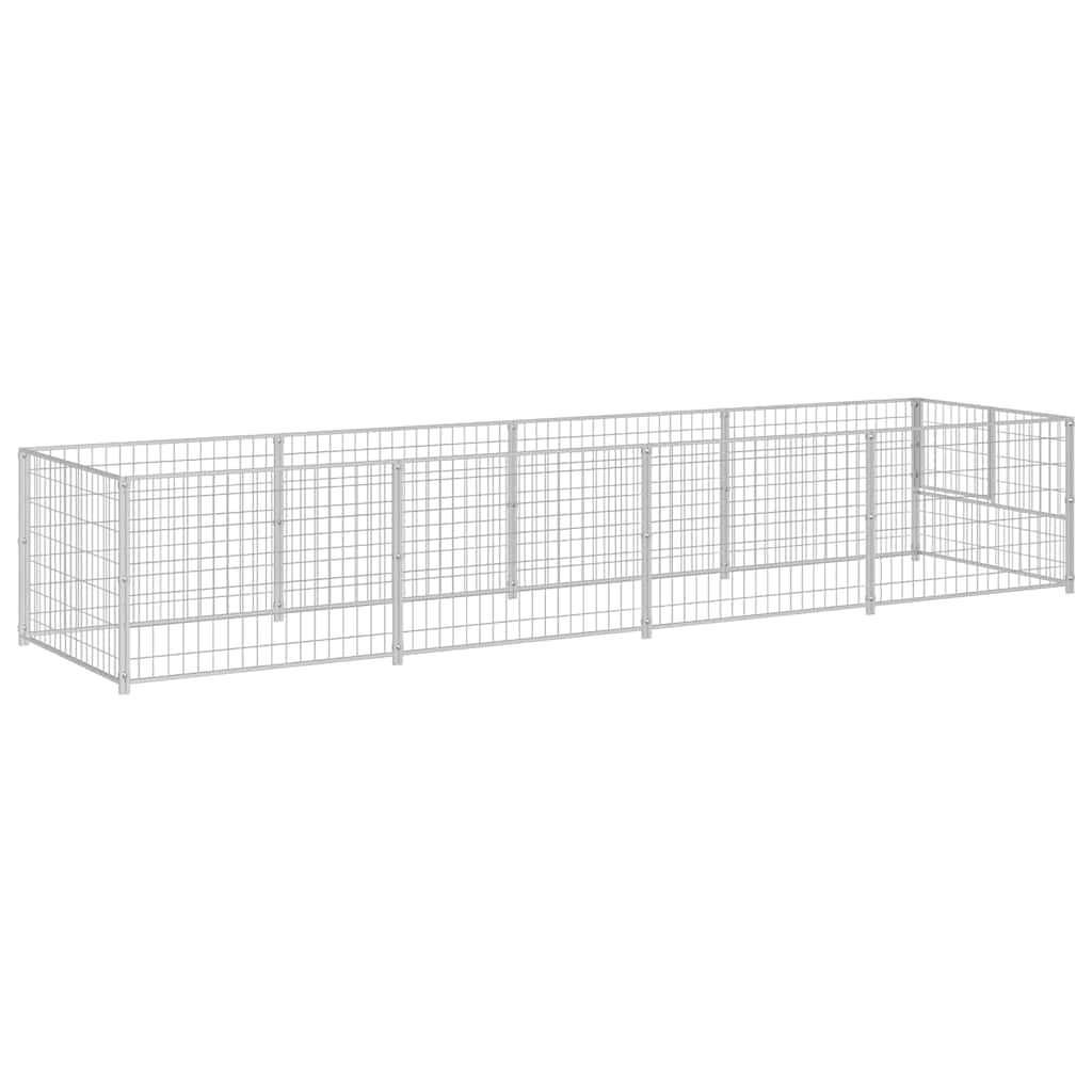 Gabbia per Cani Argento 4 m² in Acciaio