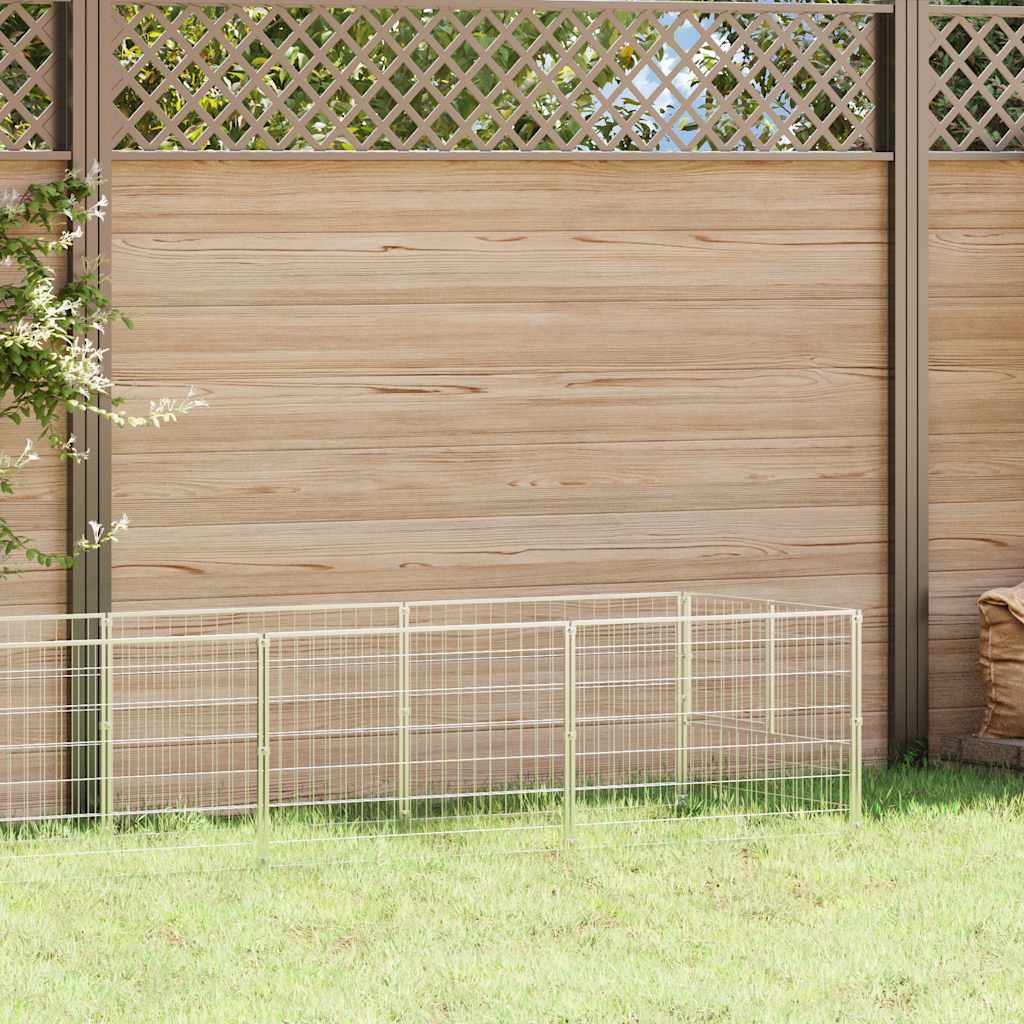 Gabbia per Cani Argento 5 m² in Acciaio