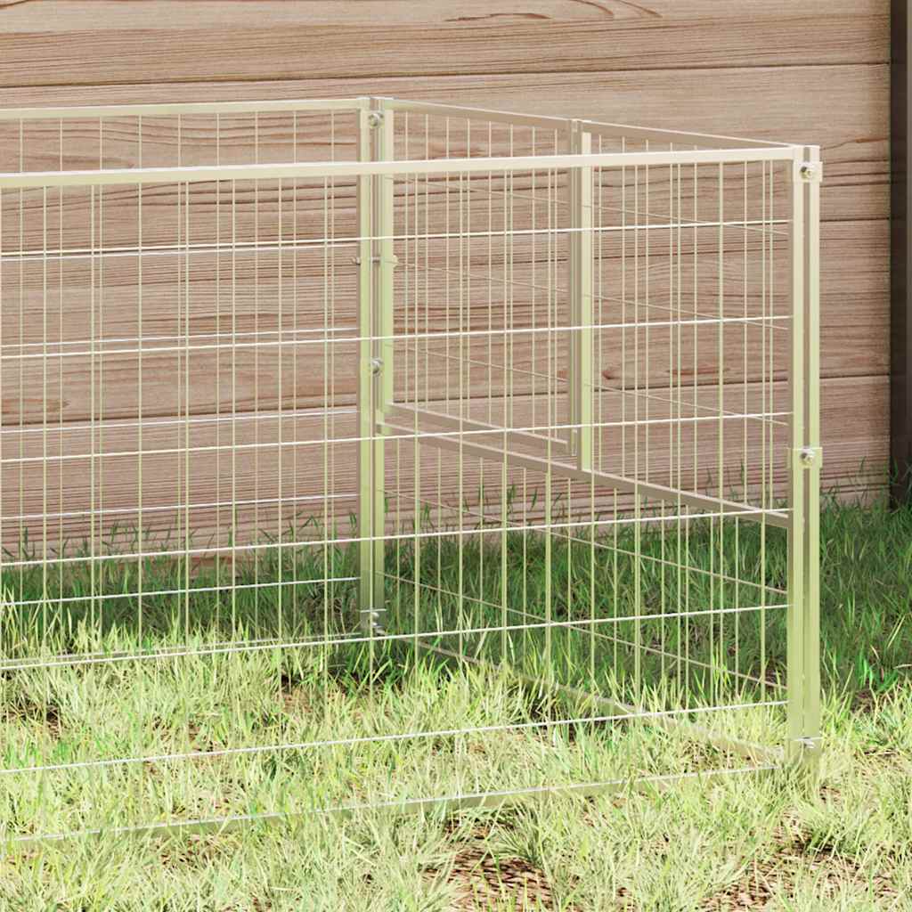 Gabbia per Cani Argento 5 m² in Acciaio