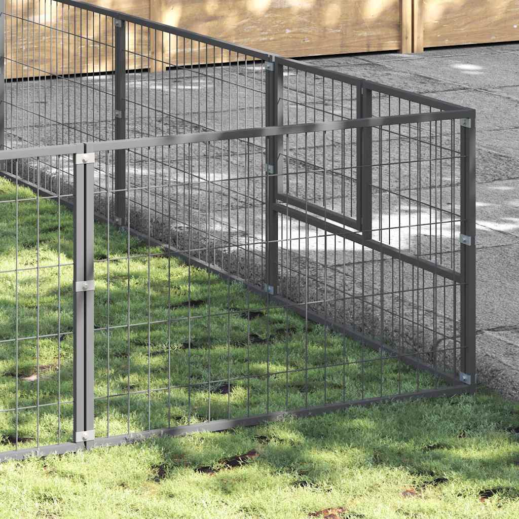 Gabbia per Cani Argento 45 m² in Acciaio