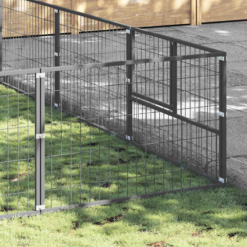 Gabbia per Cani Argento 48 m² in Acciaio