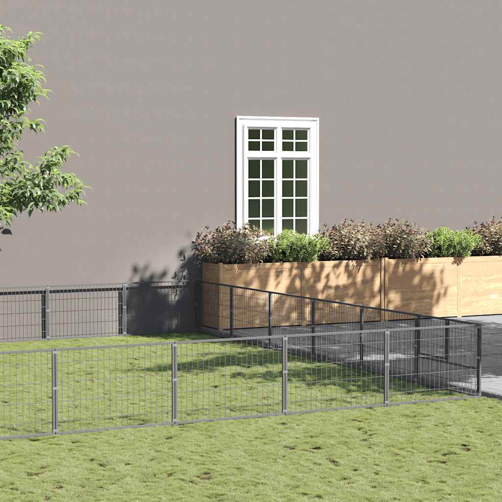 Gabbia per Cani Argento 60 m² in Acciaio