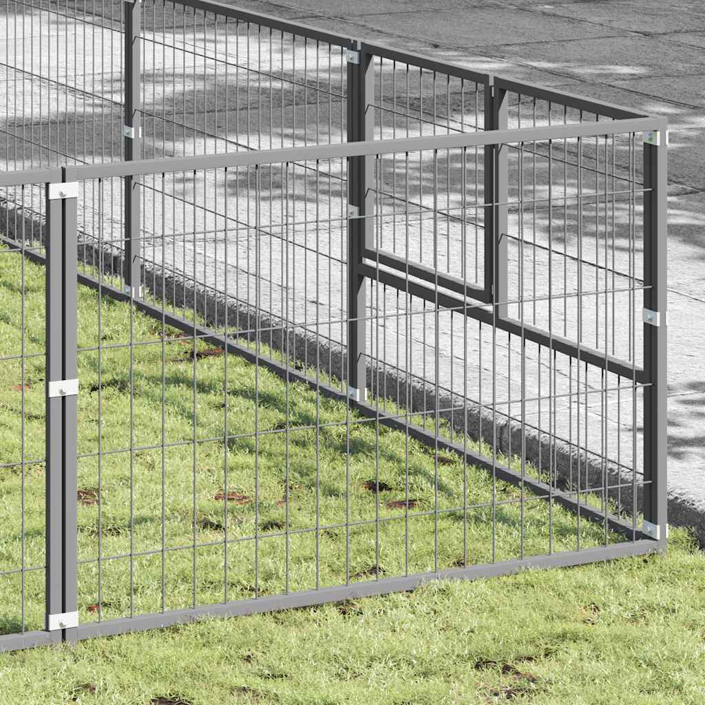 Gabbia per Cani Argento 49 m² in Acciaio