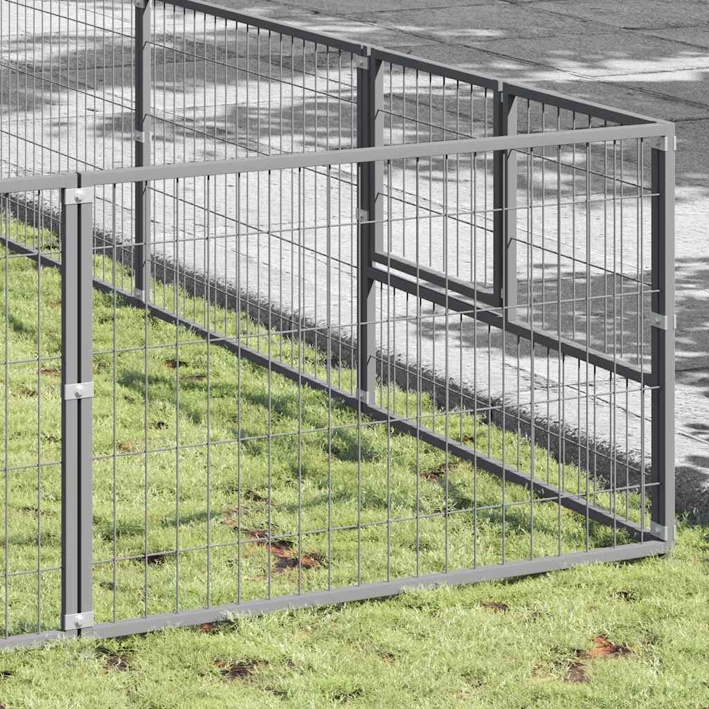 Gabbia per Cani Argento 72 m² in Acciaio