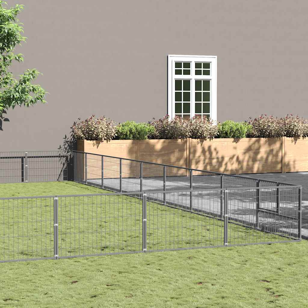 Gabbia per Cani Argento 90 m² in Acciaio