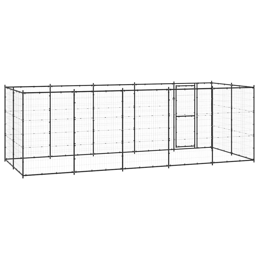 Gabbia per Cani da Esterno in Acciaio 12,1 m²
