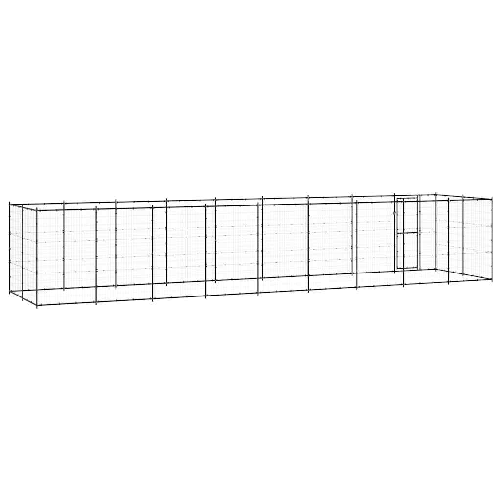 Gabbia per Cani da Esterno in Acciaio 21,78 m²