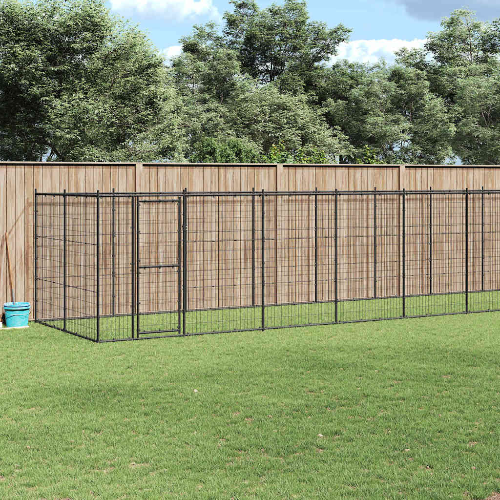 Gabbia per Cani da Esterno in Acciaio 26,62 m²