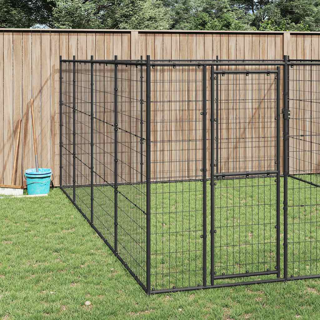 Gabbia per Cani da Esterno in Acciaio 14,52 m²