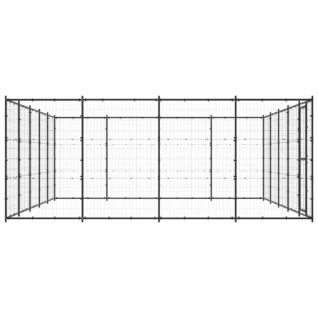 Gabbia per Cani da Esterno in Acciaio 24,2 m²