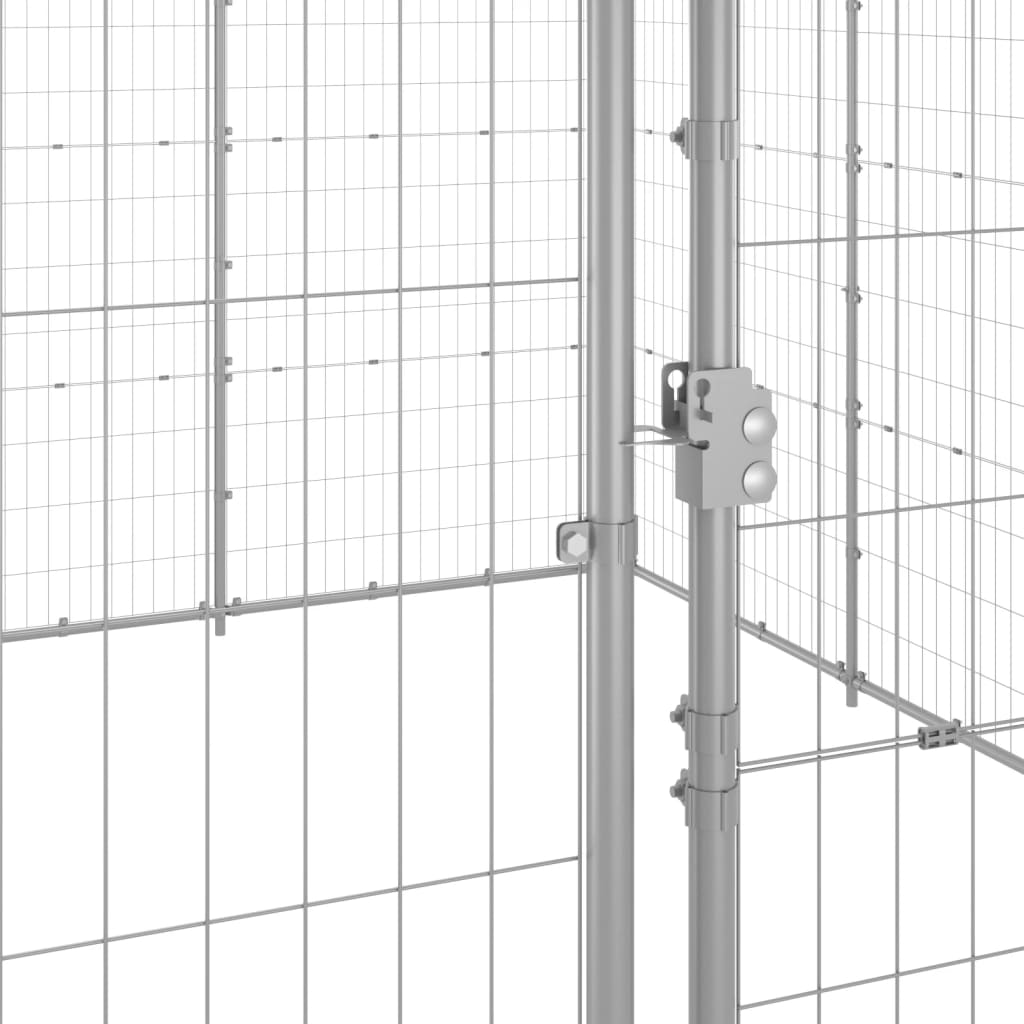 Gabbia per Cani da Esterno in Acciaio Zincato 33,88m²