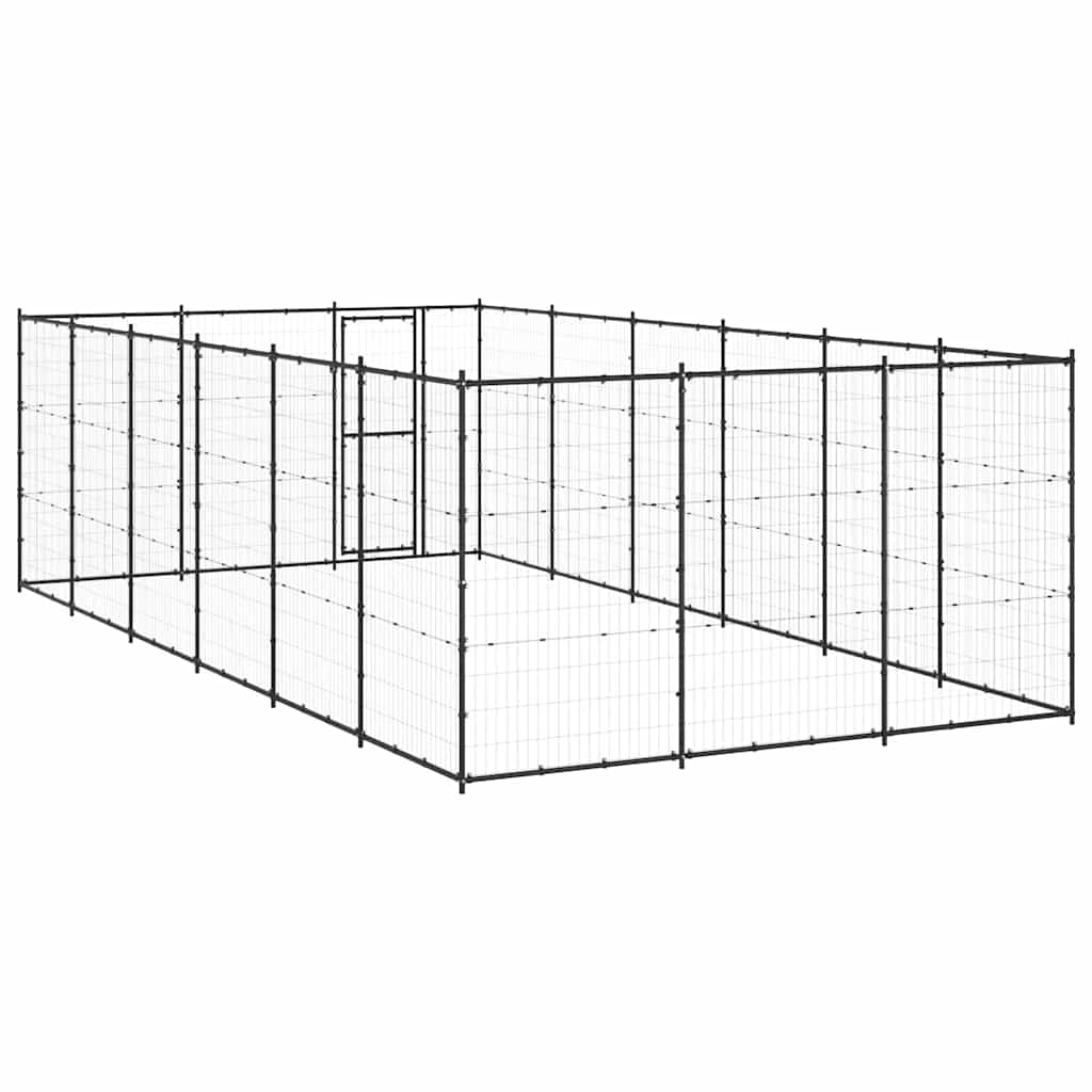 Gabbia per Cani da Esterno in Acciaio 21,78 m²