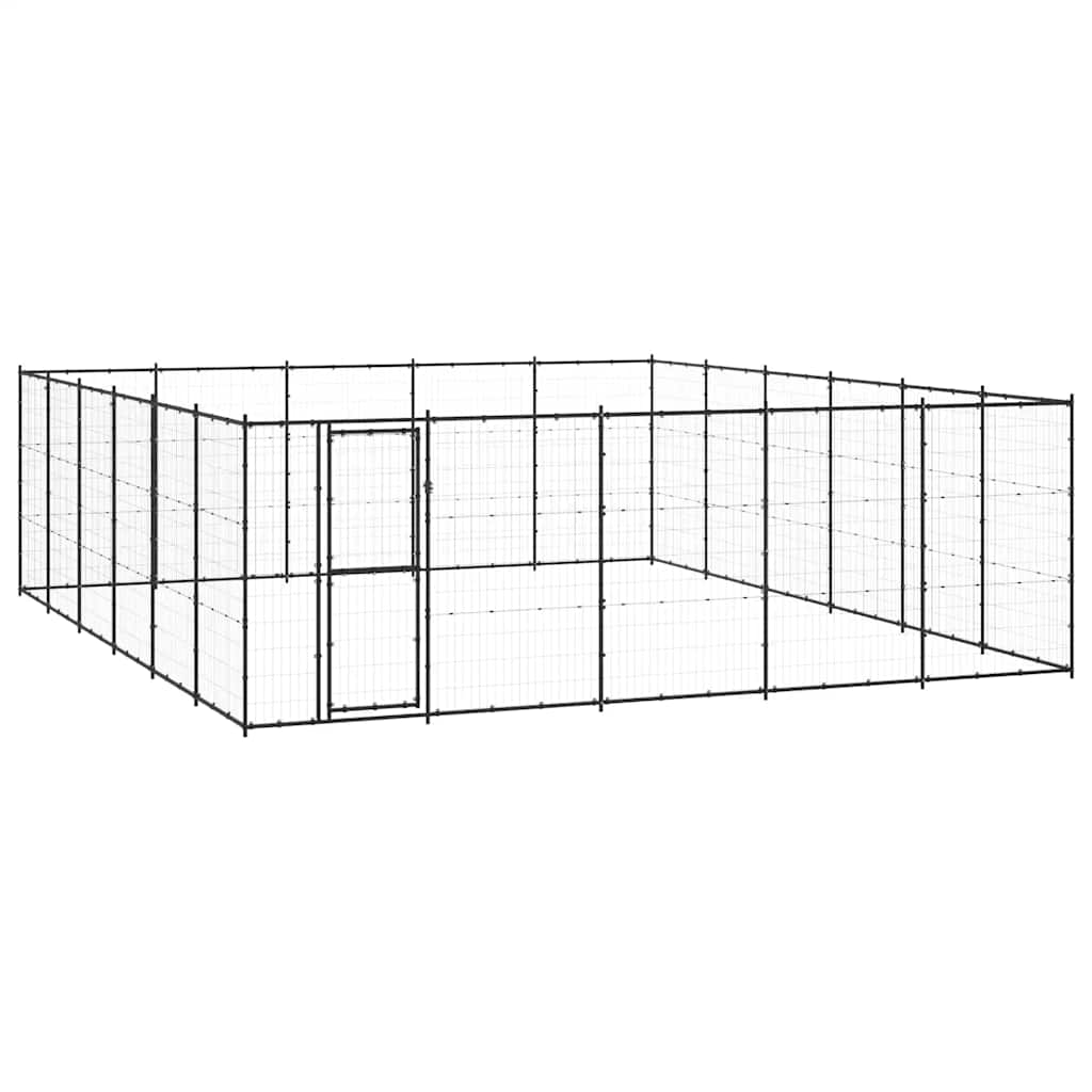 Gabbia per Cani da Esterno in Acciaio 36,3 m²
