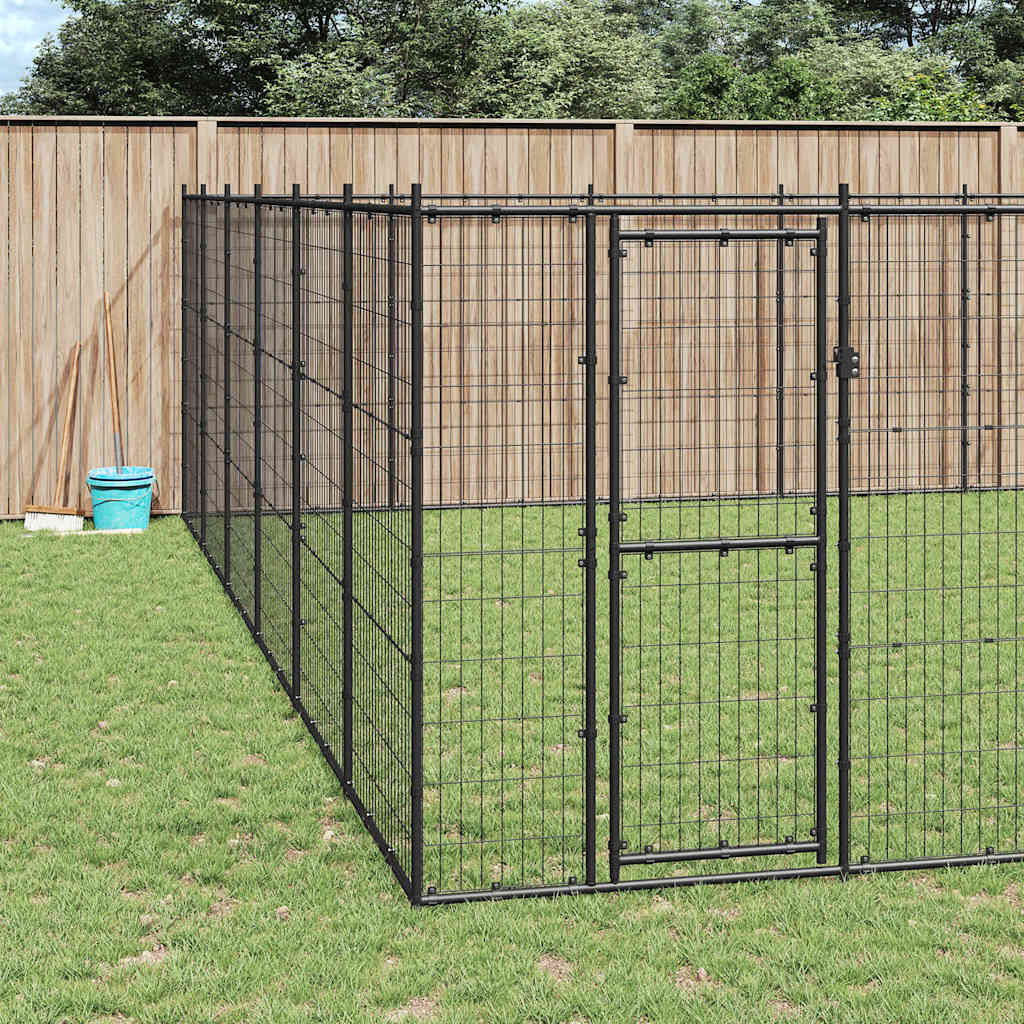 Gabbia per Cani da Esterno in Acciaio 36,3 m²