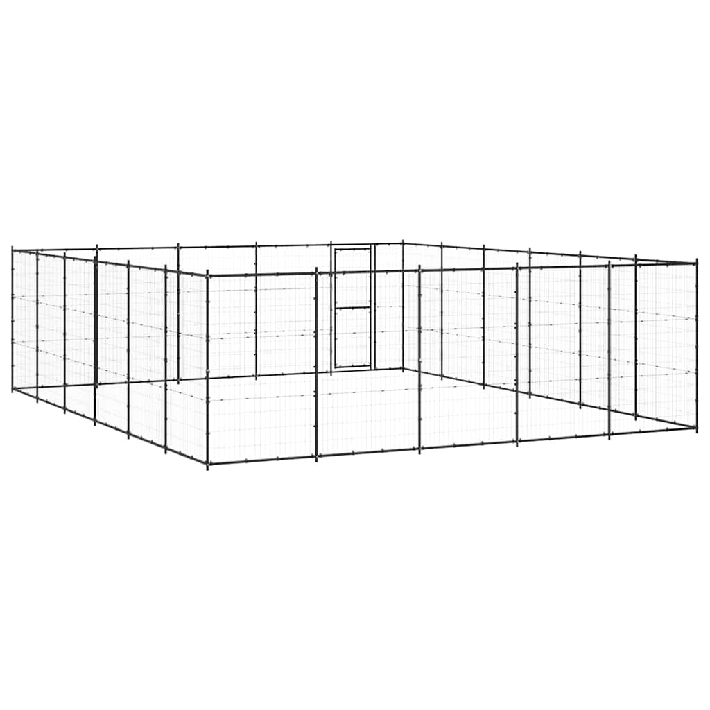 Gabbia per Cani da Esterno in Acciaio 36,3 m²