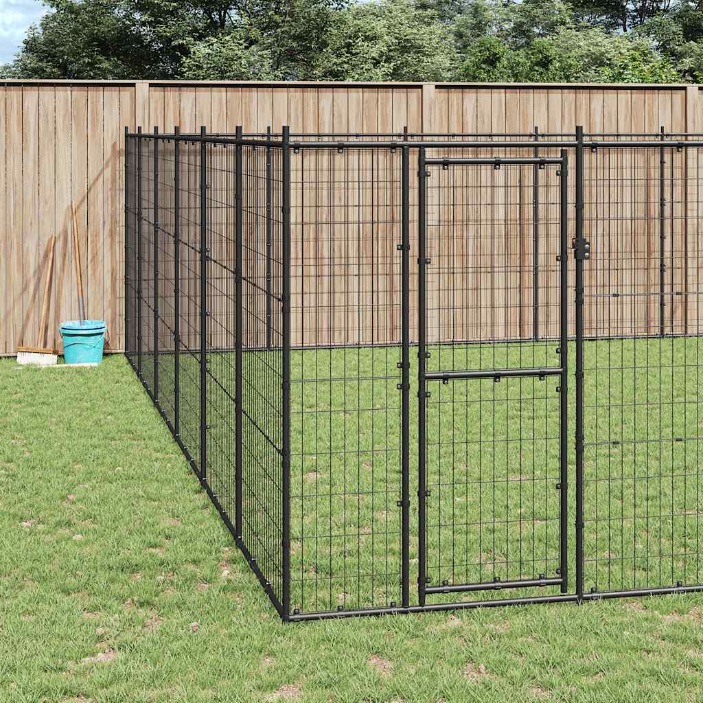 Gabbia per Cani da Esterno in Acciaio 50,82 m²