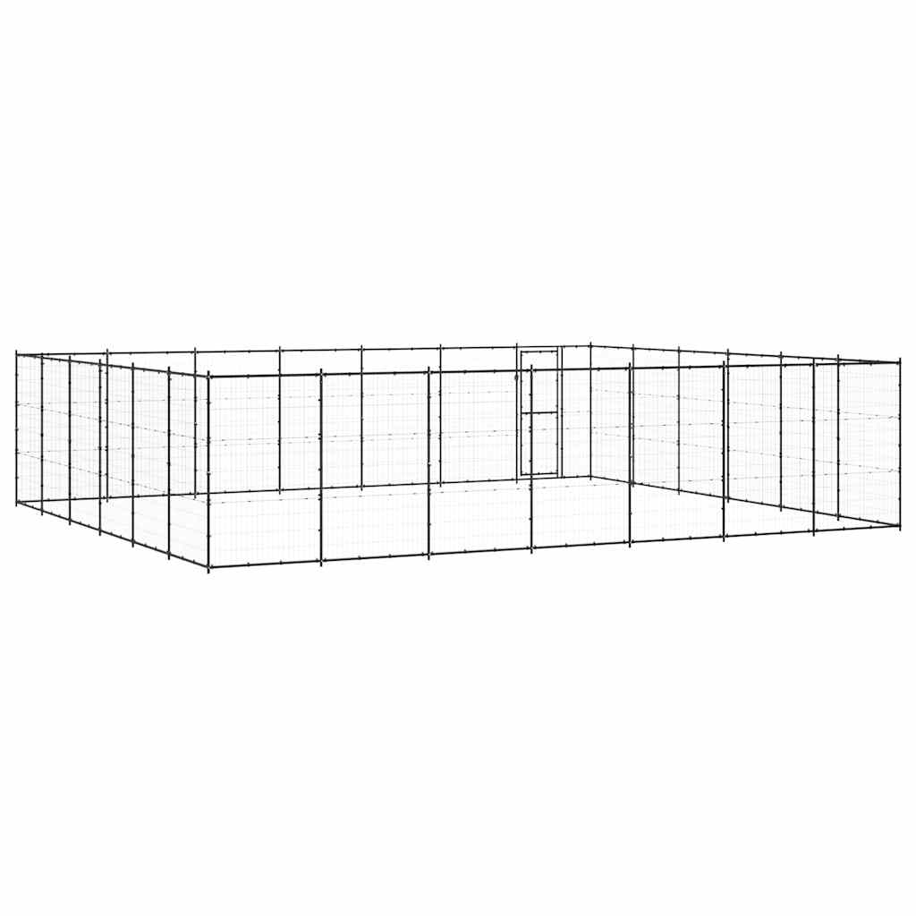 Gabbia per Cani da Esterno in Acciaio 50,82 m²